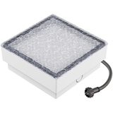 ledscom.de LED Pflasterstein Bodeneinbauleuchte GORGON für außen, IP67, eckig, 15 x 15cm, kaltweiß, 12v, Outdoor, Terrasse, Gartenbeleuchtung, Bodeneinbauleuchte, Strom, Bodenlampe, Bodenleuchte