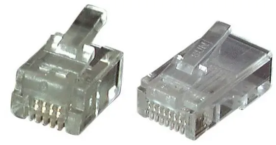 DNTE Westernstecker ungeschirmt RJ10 4/4 für Flachbandkabel PK=100Stck