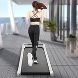 600W Tragbare Elektrische Laufband Walking Pad ÜBungsmaschine Unter Schreibtisch Elektrisch Klappbar Heimtrainer Fitness Motorisiertes Zuhause Elektrisches Walkpad Arbeit Bodenstehend (Weiß)