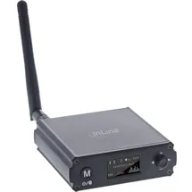 InLine Bluetooth 5.1 HiFi-Receiver & USB DAC, mit LCD (Empfänger), Bluetooth Audio Adapter, Schwarz