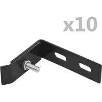 vidaXL Wand-Eckverbinder 10 Sets  Anthrazit/Stahl