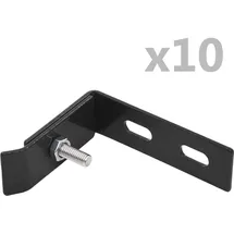 vidaXL Wand-Eckverbinder 10 Sets  Anthrazit/Stahl