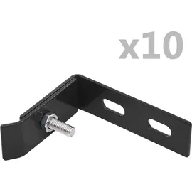 vidaXL Wand-Eckverbinder 10 Sets  Anthrazit/Stahl