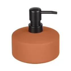 WENKO Seifenspender Avellino terracotta, rund, 380 ml 24789100 , 1 Stück