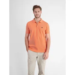 Poloshirt LERROS "LERROS Basic Poloshirt für Herren", Herren, Gr. M, orange (mellow peach), 100% Baumwolle, Kurzarm, Shirts