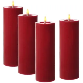 441 LED Kerzenset LINA 20 cm rot 4 St.
