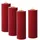 441 LED Kerzenset LINA 20 cm rot 4 St.