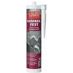 Lugato Bombenfest 480 g grau - Wasserfester PU-Montagekleber für Metall, Kunststoff, Holz