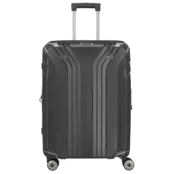 Hartschalen-Trolley TRAVELITE "ELVAA, verschiedene Größen und Farben", Gr. B/H/T: 47cm x 66cm x 26cm 72 l, schwarz, Polypropylen, unifarben, klassisch, Koffer, Hartschallenkoffer Reisegepäck TSA Schloss mit Blindenschrift