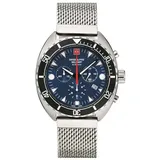 Swiss Alpine Military Herren Uhr 70669135 Silberfarben
