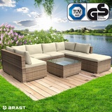 Brast Poly Rattan Lounge Set Sunshine braun