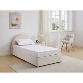 vente-unique Bett mit Bettkasten Lirimo Cremefarben 103 cm