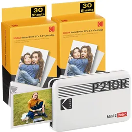 Kodak Mini 2 Retro weiß + 60 Sheets Bundle