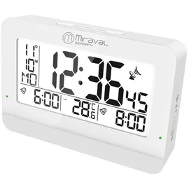 Miraval digitaler Funkwecker weiß