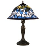 Tiffany Stil Lampe Tischlampe H 59 cm Leuchte Antik Tischleuchte Buntglas Lamp