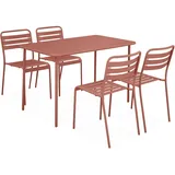 sweeek Gartentisch 120 x 70 x 72,5 cm Orange