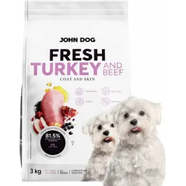 John Dog Premium Trockenfutter Pute & Rind 3 kg