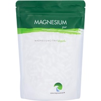 Magnesium-pur Magnesiumcitrat Kapseln vegan 500 Stück Beutel, hochdosiert 620mg Magnesiumcitrat pro Kapsel