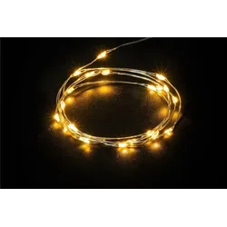 20er LED Silberdraht Lichterkette inkl. Timer, warm-weiß