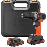 Black & Decker Akku-Schlagbohrschrauber BCD003C2K inkl. 2 x 1,5 Ah + Transporttasche + Ladegerät