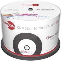 PrimeOn CD-R 80min/700MB, 52x, 50er Spindel printable 2761107