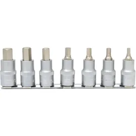 KS Tools 1/2" Bit-Stecknuss-Satz Innensechskant, kurz, 7-tlg.