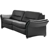 Hukla Couch Leder 3-Sitzer Schwarz