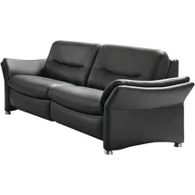 Hukla Couch Leder 3-Sitzer Schwarz