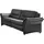 Hukla Couch Leder 3-Sitzer Schwarz