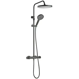 Schöner Wohnen Glaia Duschsystem mit Thermostat Mattschwarz 114