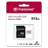 Transcend USD300S microSDXC UHS-I U3 V30 A1 + SD-Adpter 512 GB