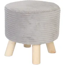 Relaxdays Hocker Cord 30 x 30 x 30 cm Hellgrau/Natur