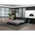 depotum Luxus Leder Bett 180 x 200 cm Schwarz