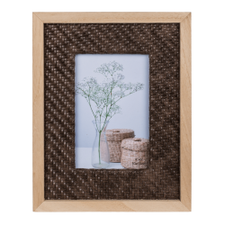 Bilderrahmen aus Holz 10x15cm in Rattan Optik