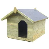 vidaXL Hundehütte mit Dach 85 x 103 x 77 cm Holz Grün