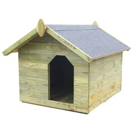 vidaXL Hundehütte mit Dach 85 x 103 x 77 cm Holz Grün