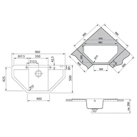 Franke Maris MRG 612-E Onyx + Druckknopfventil