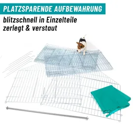 Kerbl Freilaufgehege inkl. Sonnenschutz 220 x 103 x 103 cm verzinkt