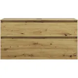 Burgbad Lin20 Waschtischunterschrank inklusive Konsolenplatte, 2 Auszüge,1202x487x661mm, WWYI120F5353, Farbe: Eiche Dekor Urban