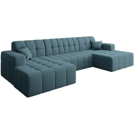 kaiser möbel Ecksofa Nimes in U-Form, stoff Portland Blau - Blau