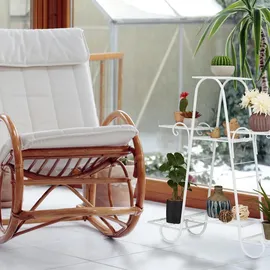 Relaxdays Blumentreppe 83 x 75 x 24 cm Schwarz