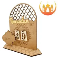 Tebinzi Ramadan-Kalender, Eid Mubarak-Kalender - Countdown-Kalender 2022 aus Holz zum Selbermachen für Kinder - Ramadan Mubarak