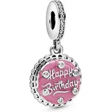Pandora Rosafarbene Geburtstagstorte Charm-Anhänger 798888C01 Anhänger