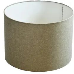 B&S Lampenschirm Textil Ø 20 x 15 cm leinen Zylinderförmig