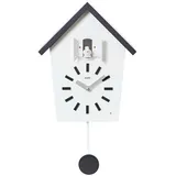 Cuco Clock Kuckucksuhr BAUERNHAUS 28,3 × 22,8 × 10,4cm, Pendeluhr Wanduhr, Moderne Schwarzwalduhr, Pendeluhr mit Nachtruhefunktion, Vogelgezwitscher, Vogelstimme