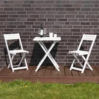 Balkonset 3tlg Bistroset Gartenmöbel Sitzgruppe Terassenmöbel Tisch und 2 Stühle