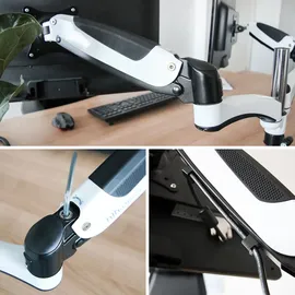 HJH Office VM-MG2 Monitor Halterung Schwenkarm Schwarz/Weiß