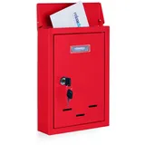 Relaxdays Briefkasten rot