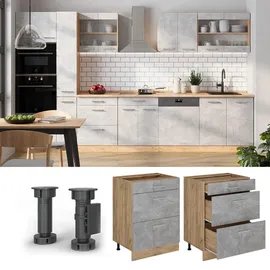 Vicco Schubladenschrank R-Line 60 x 60 x 81,6 cm Grau