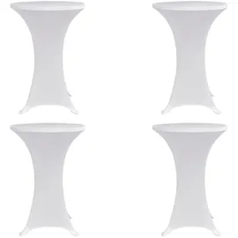 vidaXL Stehtischhussen Weiß Ø 80 cm 4er Set